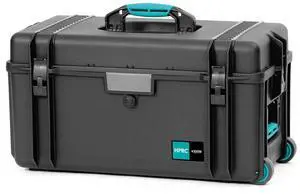 HPRC 4300WSFD Wheeled Resin Hard Case with Divider Kit, Black with Blue Handle