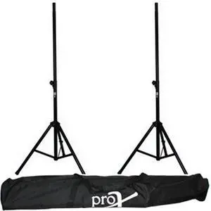 ProX T-SS26P Heavy Duty Speaker Tripod Stand with Double Carry Bag, 8', 2-Pack