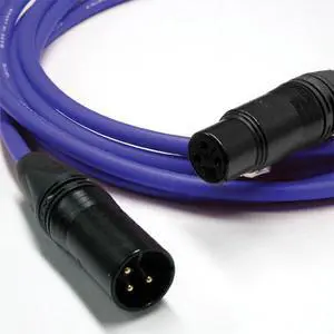 Canare Star Quad Microphone Audio Cord with L-4E6S Cable & XLR3, Blue, 50'