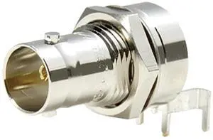 Canare 75 Ohm BNC PCB Mount Receptacle (Hex Nut Type), Right Angle,Vertical Stud