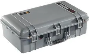 Pelican 1555 Air Carry-On Case, No Foam, Silver #015550-0011-180