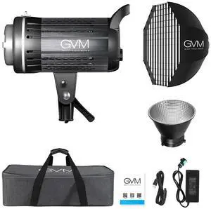 GVM G200D 200W Bi-Color LED Video COB Spotlight Kit #GVM-G200D-KIT