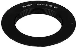 Fotodiox Pro Lens Mount Adapter for M42 Type 1 Screw Mount SLR Lens to Canon EOS (EF, EF-S) Mount SLR Camera Body