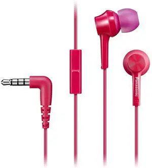 Panasonic RP-TCM115 Canal-Type In-Ear Headphones, Pink