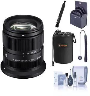 Sigma 18-50mm f/2.8 DC DN Contemporary Lens for Canon RF, with Included Value