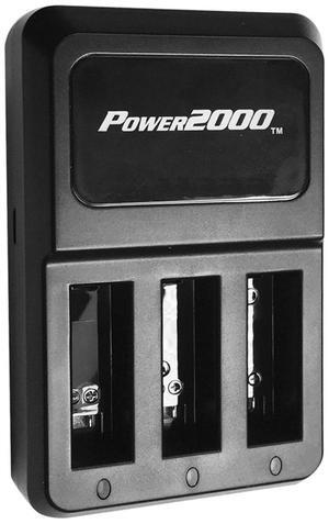 Power2000 PT-G4 3-Bay Charger for GoPro HERO4 AHDBT-401 Battery