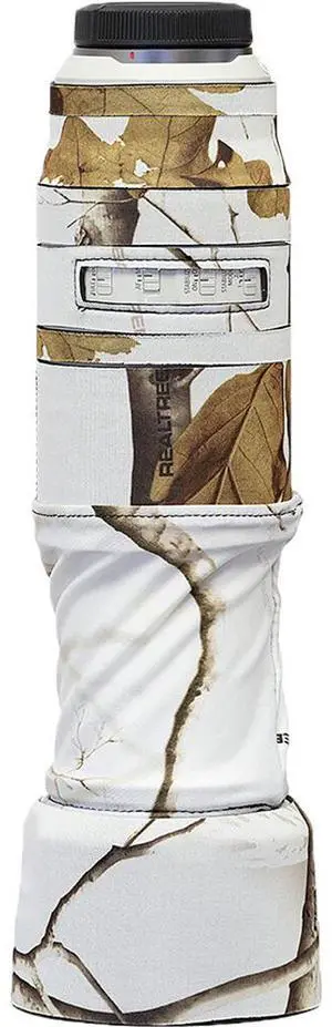 LensCoat Lens Cover for Canon RF 100-500mm f/4-7.1 L IS Lens, RealTree AP Snow