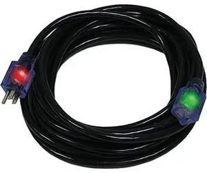 Milspec 50' Pro Glo SJTW Extension Cord with CGM, 12/3 AWG, Black #D17448050