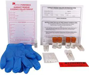 Tri-Tech Forensics GSR Collection Kit, Includes 4 Stubs and 12 Swab, 10/Case