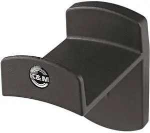 K&M 16312 Headphone Wall Holder, Black (Plastic)