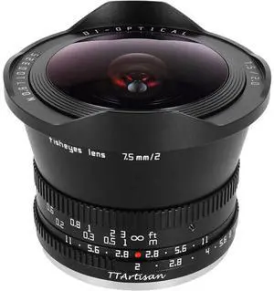 TTArtisan 7.5mm f/2 Fisheye Lens for Nikon Z, Black