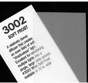 Rosco Cinegel Soft Frost, 20x24" Sheet of Light Diffusing Material