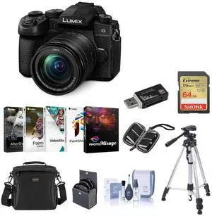 Panasonic Lumix G95 Mirrorless Camera with 12-60mm Lens w/PC Software, Acc Kit