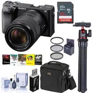 Sony Alpha a6400 Mirrorless Camera with 18-135mm f/3.5-5.6 Lens W/Free ACC Kit