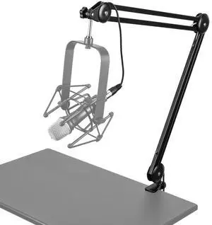 H&A Broadcast Arm with Internal Springs and Integrated 10' XLR Cable #HA-BA-XLR