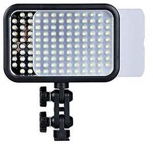 Godox LED126 Hot Shoe Professional LED Video Light for DSLR Cameras & Camcorders, 5500K-6500K Color Temperature