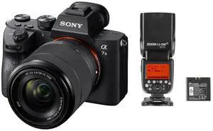 Sony Sony Alpha a7 III Full Frame Mirrorless Digital Interchangeable-Lens Camera with FE 28-70mm Lens - Bundle with Zoom Li-ion R2 TTL On-Camera Flash Speedlight