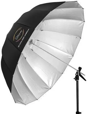 Glow Easy Lock Large Deep Silver Fiberglass Umbrella (51")