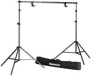 Manfrotto Black Free Standing Background Support System, with Crossbar & Stands