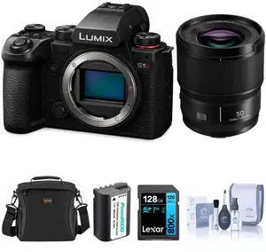 Panasonic Lumix S5 II Camera, Bundle with 50mm f/1.8 Lens, Battery & 128GB Card