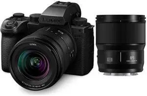 Panasonic LUMIX S5IIX Mirrorless Camera with LUMIX S 20-60mm f/3.5-5.6 Lens and LUMIX S 85mm f/1.8 Lens