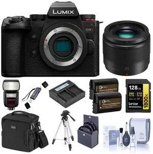 Panasonic LUMIX G9II Mirrorless Camera with 25mm f/1.7 Lens, with Essentials Kit