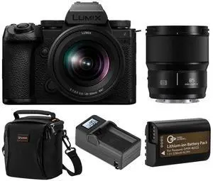Panasonic LUMIX S5IIX Camera w/20-60mm f/3.5-5.6, 85mm f/1.8 Lens,Included Value