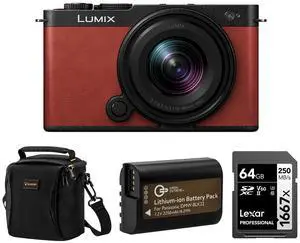 Panasonic LUMIX S9 Camera, Crimson Red w/18-40mm f/4.5-6.3 Lens,w/Included Value