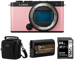 Panasonic LUMIX S9 Mirrorless Camera, Pink, with Included Value #DC-S9BODYP A