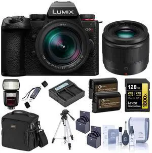 Panasonic LUMIX G9II Camera w/12-60mm f/2.8-4 & 25mm f/1.7 Lens w/Essentials Kit
