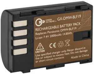 Green Extreme DMW-BLF19 Lithium-Ion Rechargeable Battery Pack (7.4V 2000mAh)