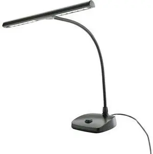 K&M 12297 12 LED Gooseneck Piano Lamp Black
