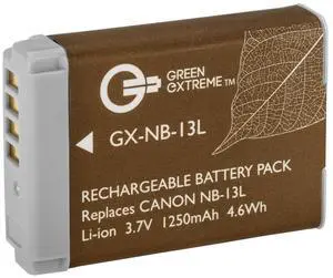 Green Extreme NB-13L Lithium-Ion Battery Pack (3.7V 1250mAh) #GX-NB-13L