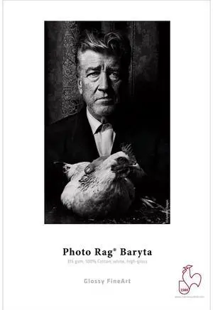 Hahnemuhle Photo Rag Baryta 315, 100% Cotton High Gloss, Natural White Inkjet Paper, 315gsm, 17x22", 25 Sheets