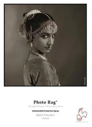 Hahnemuhle Matte Photo Rag, 100% Rag, Smooth, Bright White Matte Inkjet Paper, 12 mil., 188 g/mA, 8.5x11", 20 Sheets