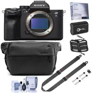 Sony Sony Alpha a7S III Full Frame Mirrorless Digital Interchangeable Lens Camera Body - Bundle with Strap, Sling, Extra Battery, Screen Protector, SD Card Case, Cleaning Kit
