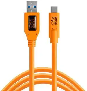 Tether Tools TetherPro USB to USB-C Cable, 15', Orange #CUC3215-ORG