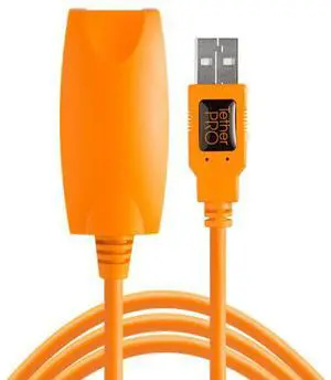 Tether Tools TetherPro 16' USB 2.0 Active Extension Cable, Orange #CU1917