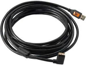 Tether Tools TetherPro 15' USB 3.0 A Male to Micro-USB Right-Angle Cable, Black