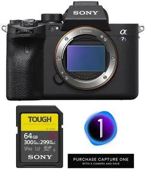 Sony Sony Alpha a7S III Full Frame Mirrorless Digital Interchangeable Lens Camera Body - Bundle with 64GB UHS-II Class 10 U3 V90 SDXC Memory Card, Capture One 23 Pro Download Card