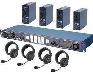 Datavideo ITC-100 Intercom Base Station, 4 x HP1 Headsets #ITC100HP1K