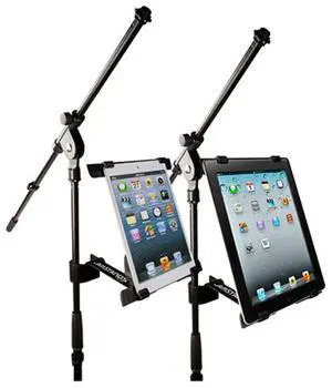 Ultimate Support JS-MNT101 Universal Holder for iPads and iPad mini, 5.5" Extension Bar Length