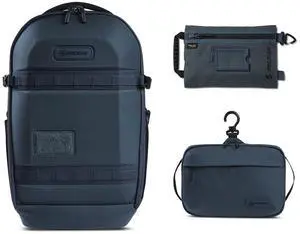 Pelican Aegis PX18 18L Backpack, Blue, with SPM ModPak Pouch & DK5 Toiletry Bag
