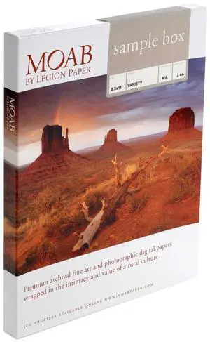 Moab Glossy Paper Sample Pack, 8.5x11", 24 Sheets #L21-MOABSAMUS