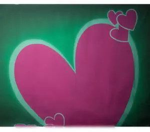 Belle Drape Scenic Series, 10x12' Painted Muslin Background, Style #920. Color: Hearts
