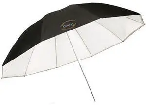 Glow 72" White Parabolic Umbrella with Removable Silver/Black Layer
