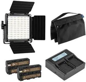 GVM 800D RGB Light Kit with Battery & Charger, Includes Saddle Sandbag