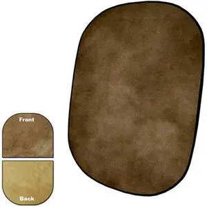 Savage 60x72" Collapsible Disc / Reversible Muslin Style Background - Earth Tone