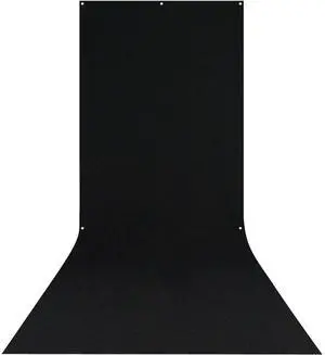 Westcott X-Drop Wrinkle-Resistant Backdrop, Rich Black Sweep, 5' x 12'
