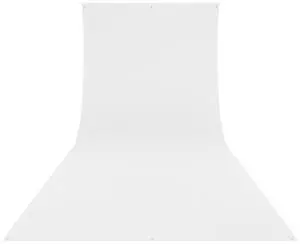 Westcott 9x20 Feet Wrinkle Resistant Cotton Background, High-Key White - Bundle With Flashpoint 13' Background Support System